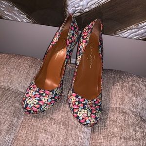 Jessica Simpson Colorful high heels